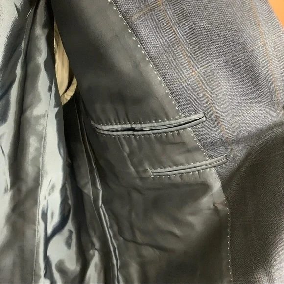 Pal Zileri Plaid 100% Wool Blazer 48R